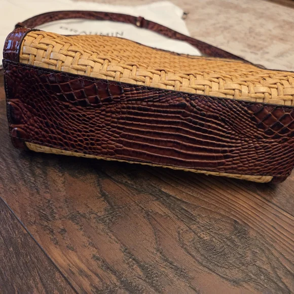 Brahmin Tan and Brown Woven Shoulder Bag - Picture 5 of 12